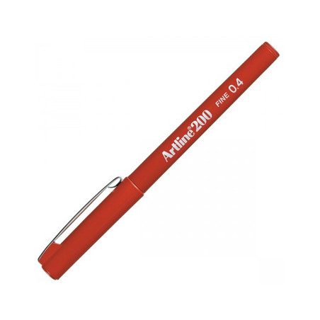 Conjunto de 12 canetas de ponta fina Artilne 0,4mm - Vermelho