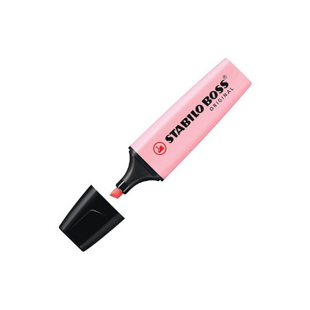 Marcador Fluorescente Rosa Pastel Stabilo - Conjunto com 10 unidades