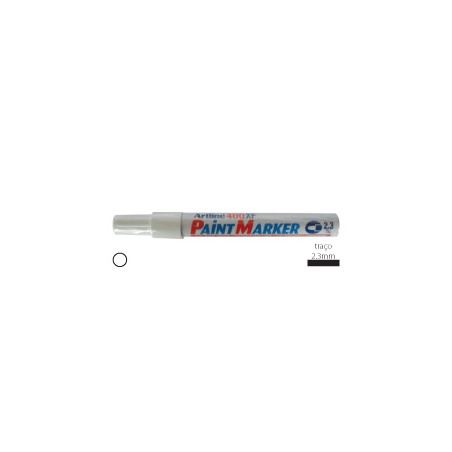 Marcador Permanente Branco Opaco Artline - Ponta de 2,3mm para uma escrita precisa e duradoura