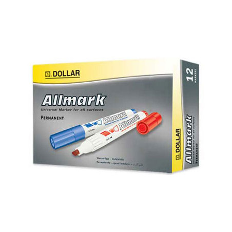 Conjunto de 12 Marcadores Permanentes Grossos da Allmark UMS2 na cor vermelha de 2mm: A melhor escolha para uma escrita duradour