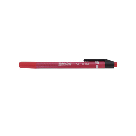 Marcador Permanente Médio Vermelho Stabilo OHpen 76/40 - Ideal para Escrever e Marcar com Precisão!