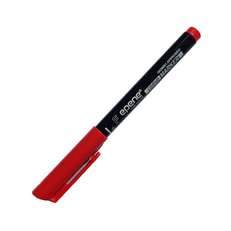 Marcador Permanente Vermelho Fino Epene 0106CD - Alta Precisão e Durabilidade - Unidade de Qualidade