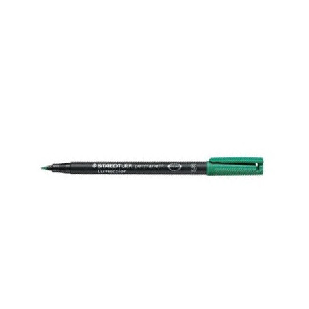 Caneta Marcadora Permanente Fina Verde 0,4mm Lumocolor 313-5: Escreva com precisão e durabilidade!