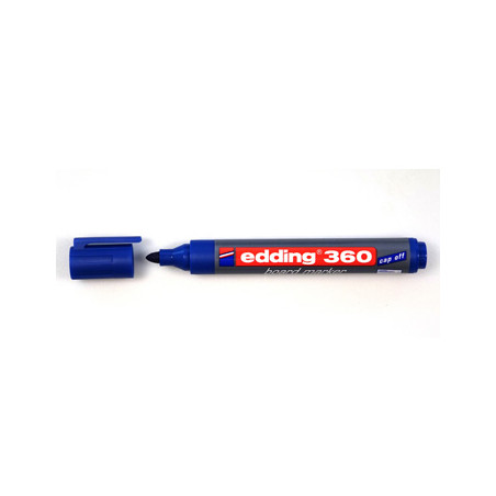 Marcador Edding 360 - Ideal para Quadros Brancos - Ponta de 1,5-3mm - Cor Azul Vibrante