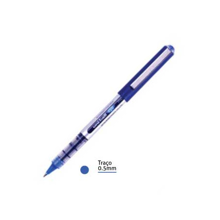 Caneta de Ponta Fina Uniball UB150 Azul, 0,5mm - Conjunto de 12 unidades