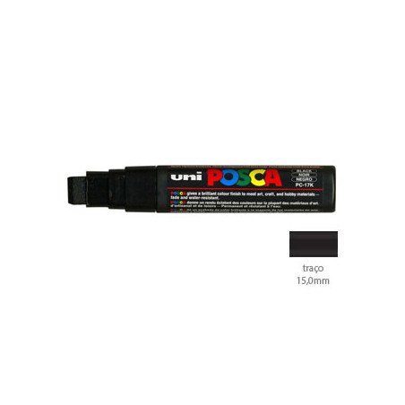 Caneta de tinta Uniball Posca PC-17K 15,0mm - Cor Preta