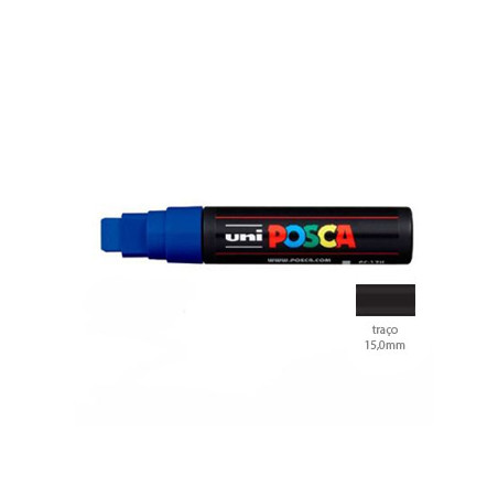  Caneta Uniball Posca PC-17K 15,0mm Azul - Ideal para trabalhos artísticos e letras grandes