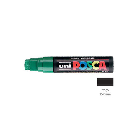 Marcador Uniball Posca PC-17K 15,0mm Verde - A ferramenta ideal para criar destaques vibrantes e precisos!