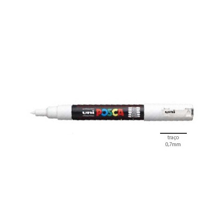 Marcador Uniball Posca PC-1M 0,7mm Branco - Perfeito para Elevar seu Talento Artístico!