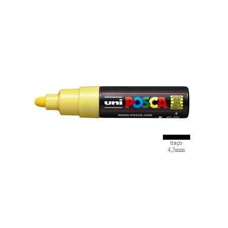 Marcador Uniball Posca PC-7M 4,5mm Amarelo (2) - Perfeito para projetos artísticos e customização de objetos!