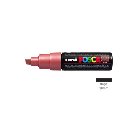 Conjunto de Marcadores Uniball Posca PC-8K Vermelho Metálico 8,0mm - Ideal para suas criações artísticas!