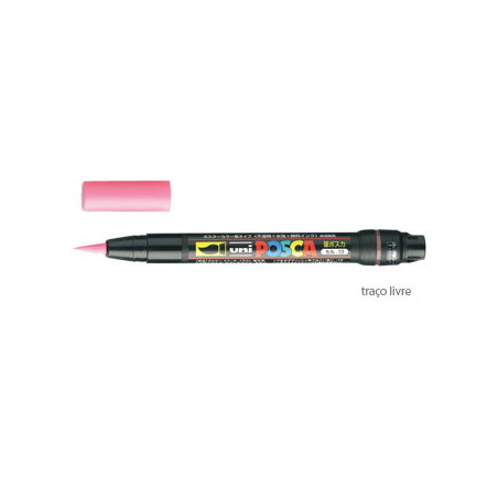 Cartucho de tinta rosa Uniball Posca PCF-350 (13) - Ponta de 1 a 10mm - Excelente qualidade