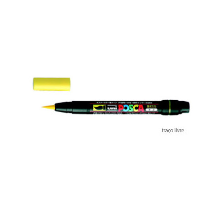Marcador Uniball Posca PCF-350 Amarelo 1-10mm 