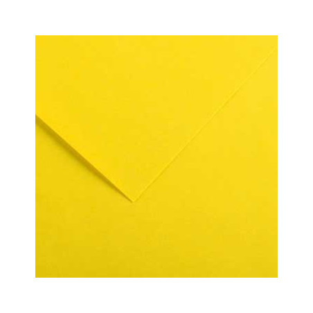 Cartolina de alta qualidade Canson em tamanho 50x65cm na cor amarelo canário - 1 folha 185g