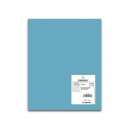 Cartolina Canson Azul Celeste 50x65cm - Papel de alta gramatura de 185g - Perfeito para projetos criativos e artísticos