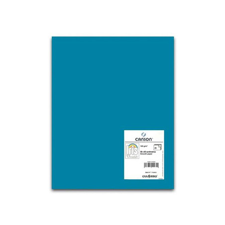 Canson Cartolina Perfeição Azul Caribe 50x65cm - Papel de 185g (1 Folha)