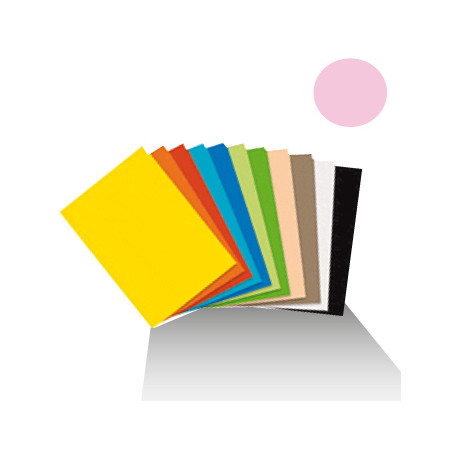 Cartolina Rosa Pálido de Alta Qualidade para Artesanato e Decoração - Tamanho 50x65cm - Gramagem de 180g