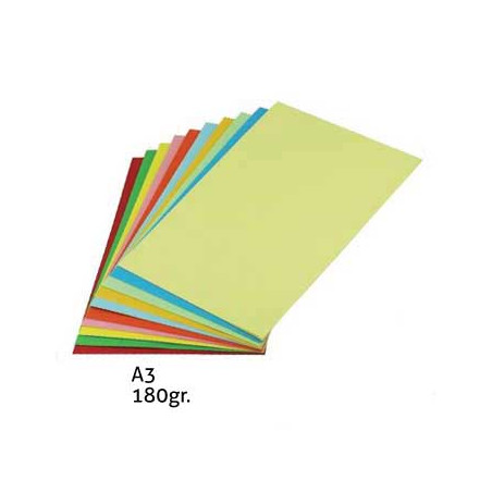  Pacote com 50 folhas de cartolina A3 em cores suaves sortidas de alta qualidade (180g)
