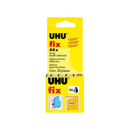 Fixadores UHU: Adesivos Dupla Face Fix - Conjunto de 50 unidades