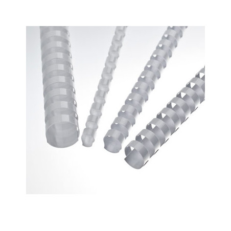 Argolas de PVC para Encadernação de 51mm - Pacote com 50 Unidades - Formato Oval - Cor Branca - Suporta até 40 Folhas