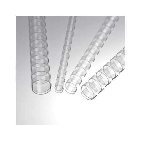 Anéis em PVC transparente de 20mm para encadernação, com capacidade para até 175 folhas - Pacote com 100 unidades