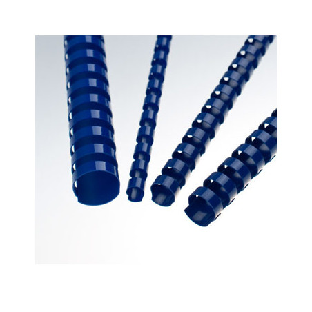 Argolas de PVC Azuis para encadernação de 22mm - Suporta até 195 folhas - Pacote com 100 unidades