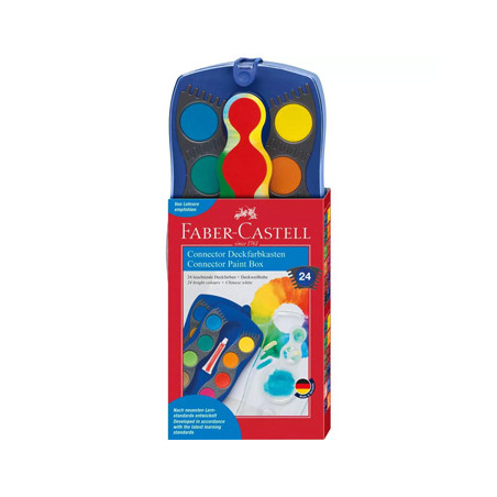 Aguarelas Faber Castell Connector Cores Sortidas Caixa de 24