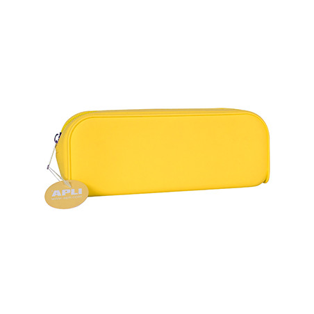 Estojo de Silicone Apli Soft Fluor Amarelo - Organize de maneira prática e estilosa os seus materiais!