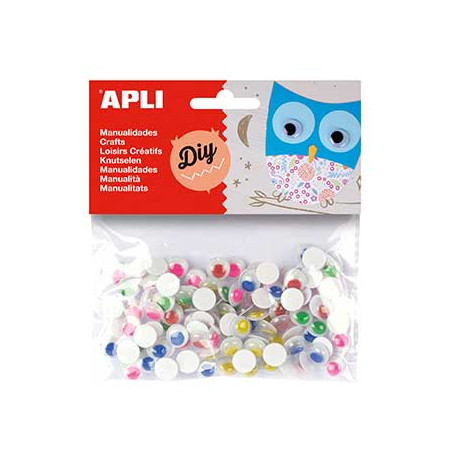Conjunto de 100 autocolantes redondos para decorar, marca Apli, com 10mm de diâmetro em várias cores disponíveis