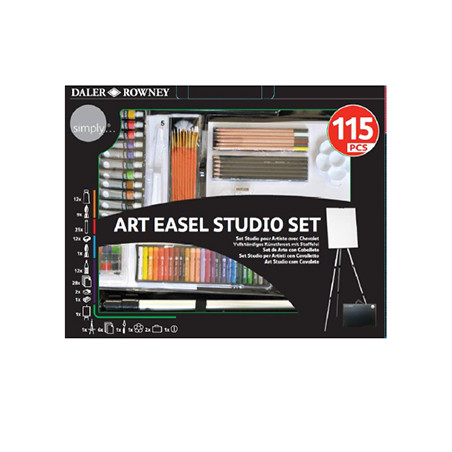Conjunto Pinturas Complete Art Easel Studio Set de 115 unidades