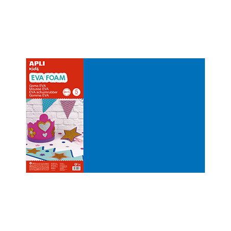  Placa de Cor Musgami Azul 40x60cm - Material de Artesanato com 5 Folhas Extra de 2mm