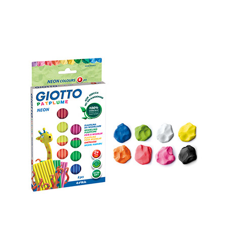 Plasticina Giotto Patplume Conjunto Cores Neon 8x33gr