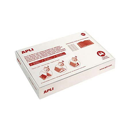 Capa Protetora Transparente Ajustável para Livros Apli - Embalagem com 25 Unidades - Tamanho 310x530mm - Espessura de 130mic