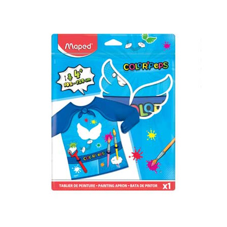 Avental de Plástico Maped para Pintura - Perfeito para Proteger Crianças de 5 a 8 Anos!