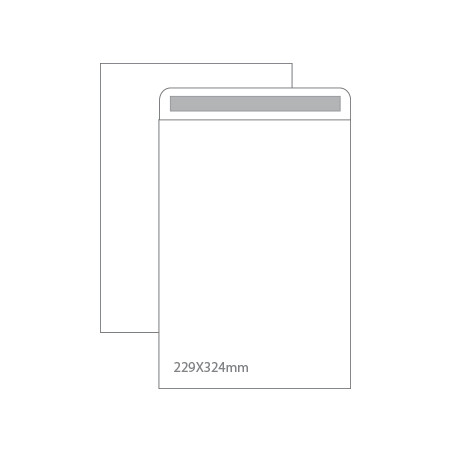 Pacote com 250 Unidades de Envelopes Saco Branco Autocolante 229x324mm de Alta Qualidade - Ideal para Envio Seguro