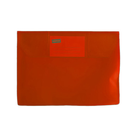Conjunto de 10 Envelopes A5 em PVC com Janela Transparente em Vermelho Vivo