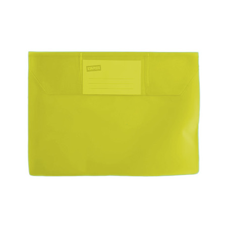 Conjunto de 10 Envelopes A5 em PVC Amarelo com Visor Transparente - Proteção e Organização