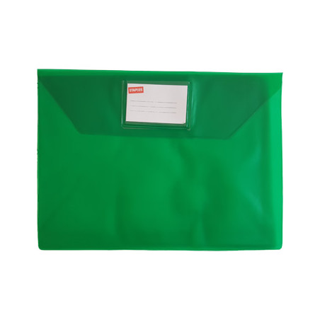 Envelope A4 em PVC Verde Transparente com Visor - Durável e de Excelente Qualidade!