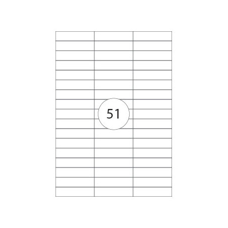 Etiquetas autocolantes 70x16,9 da Apli - Pack com 100 folhas (total de 5100 unidades)