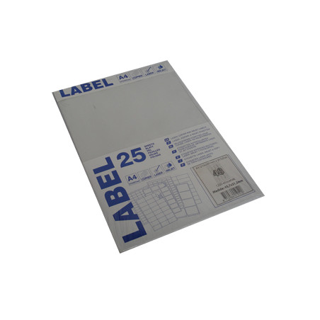 Etiquetas de Impressão de Alta Qualidade para Laser, Copiadoras e Jato de Tinta - Tamanho 45,7x21,2mm - 25 folhas A4 - Pacote co