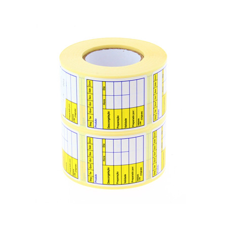 Etiquetas pré-impressas para Congelação 40x45mm - Pacote com 2 rolos e 1000 unidades