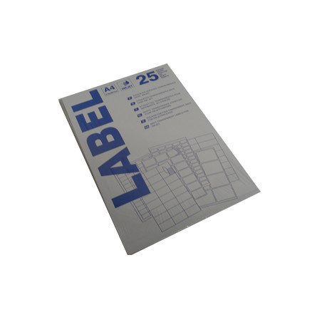 Etiqueta adesiva transparente fosca para impressoras jato de tinta 96x50,8mm - Pacote com 25 folhas e 250 unidades