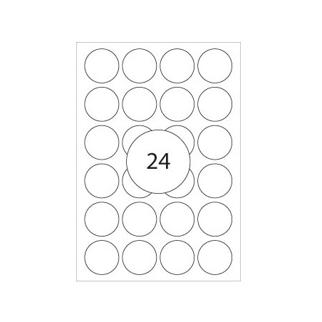 Etiquetas Circulares Brancas Herma2260 - Pacote com 768 unidades de Alta Qualidade