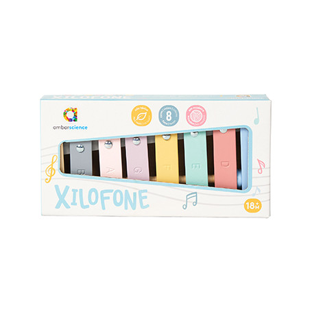 Xilofone de Madeira Ambarscience - O Melhor Instrumento Musical para Crianças Aprenderem e se Divertirem