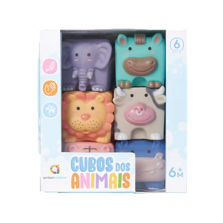  Cubos de Banho em Formato de Animais - Brinquedos Educativos da Ambarscience