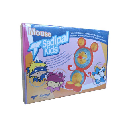 Kit de Montagem de Cartão Sadipal Kids Mouse - Divirta-se montando o seu próprio mouse!