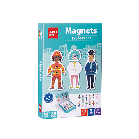 Jogo Educativo Magnético Apli Profissões - Aprenda e Divirta-se com 36 Peças Magnéticas para Crianças