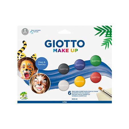 Pintura Facial Giotto Make Up Clássicas Pincel Esponja 6 unidades