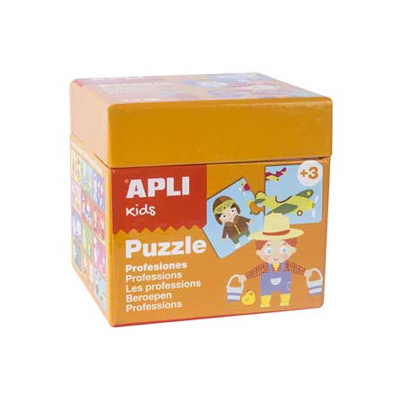 Jogo de Puzzle Apli Kids com o Tema 12 Profissões, contendo 24 Peças: Descubra e Aprenda sobre Diferentes Carreiras!