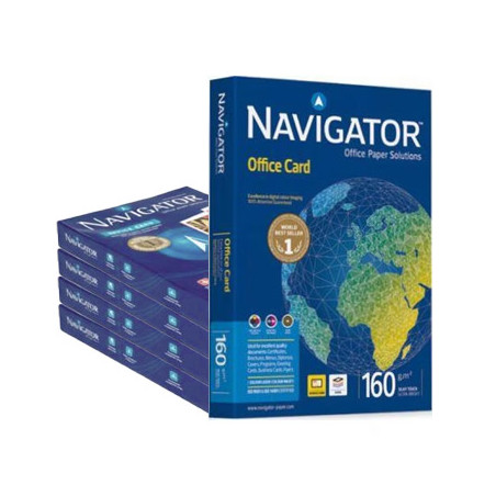 Papel de Fotocópia A3 Navigator 160gr (Office Card) - Pacote com 5 resmas de 250 folhas